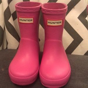 Kids pink hunter boots